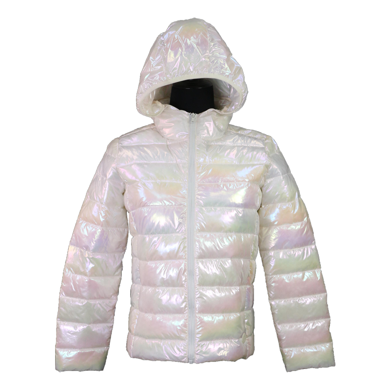 Reflective stylish silver down winter warmest daily kids jackets for fall